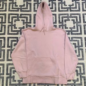 Topman mens light pink pullover hoodie with kangaroo pocket size S